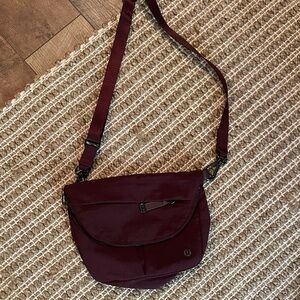 Lululemon Athletica Deep Red/burgundy Crossbody Bag